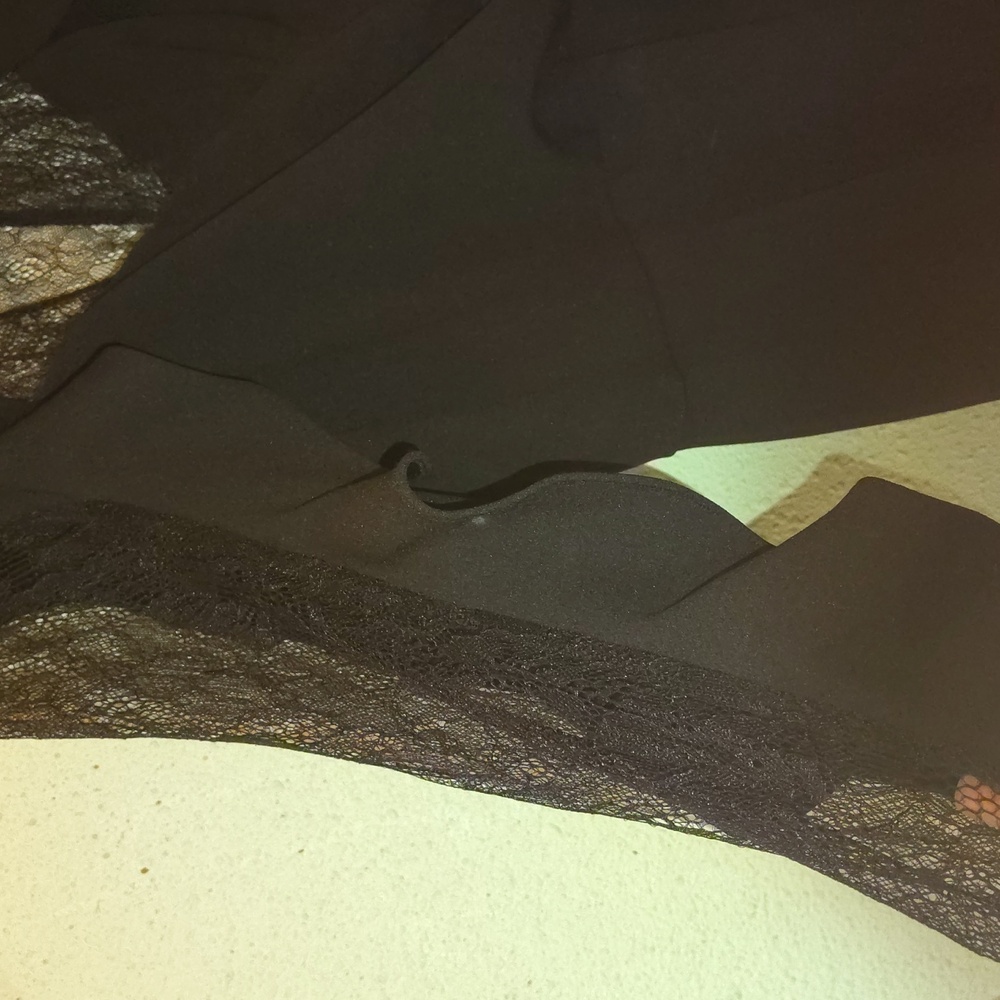 Nwot Elegant Black Lace Versatile Rouched JUMPSUIT - Picture 6 of 16
